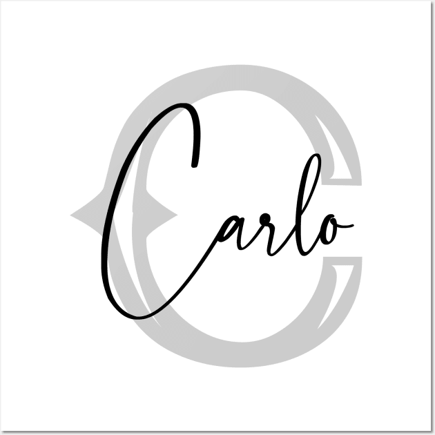 Carlo Second Name, Carlo Family Name, Carlo Middle Name Wall Art by Huosani